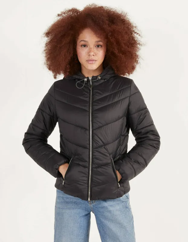 Steppjacke mit Kapuze